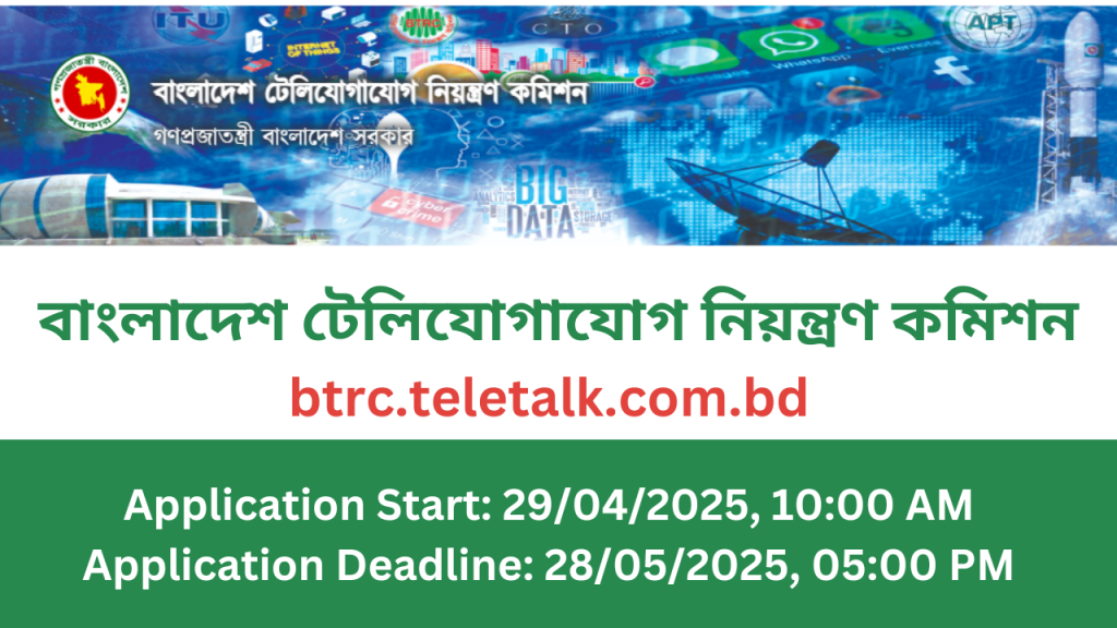 বিটিআরসিতে ক্যারিয়ারের সুবর্ণ সুযোগ – ২০২৫